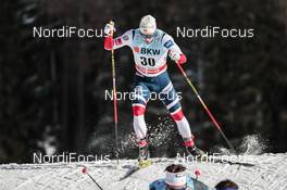 01.01.2018, Lenzerheide, Switzerland (SUI): Sindre Bjoernestad Skar (NOR) - FIS world cup cross-country, tour de ski, pursuit men, Lenzerheide (SUI). www.nordicfocus.com. © Modica/NordicFocus. Every downloaded picture is fee-liable.