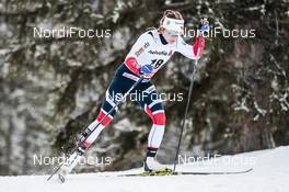 01.01.2018, Lenzerheide, Switzerland (SUI): Maiken Caspersen Falla (NOR) - FIS world cup cross-country, tour de ski, pursuit women, Lenzerheide (SUI). www.nordicfocus.com. © Modica/NordicFocus. Every downloaded picture is fee-liable.