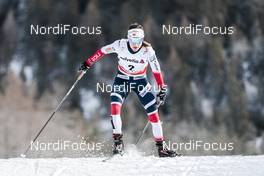 01.01.2018, Lenzerheide, Switzerland (SUI): Heidi Weng (NOR) - FIS world cup cross-country, tour de ski, pursuit women, Lenzerheide (SUI). www.nordicfocus.com. © Modica/NordicFocus. Every downloaded picture is fee-liable.