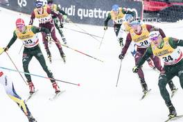 04.01.2018, Oberstdorf, Germany (GER): Florian Notz (GER), Sebastian Eisenlauer (GER), Stanislav Volzhentsev (RUS), (l-r)  - FIS world cup cross-country, tour de ski, mass men, Oberstdorf (GER). www.nordicfocus.com. © Modica/NordicFocus. Every downloaded picture is fee-liable.