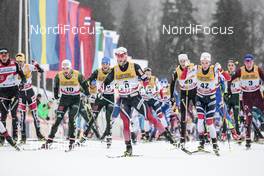 04.01.2018, Oberstdorf, Germany (GER): Thomas Bing (GER), Martin Johnsrud Sundby (NOR), Didrik Toenseth (NOR), (l-r)  - FIS world cup cross-country, tour de ski, mass men, Oberstdorf (GER). www.nordicfocus.com. © Modica/NordicFocus. Every downloaded picture is fee-liable.