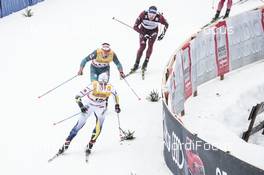 04.01.2018, Oberstdorf, Germany (GER): Calle Halfvarsson (SWE), Clement Parisse (FRA), Sergey Ustiugov (RUS), (l-r)  - FIS world cup cross-country, tour de ski, mass men, Oberstdorf (GER). www.nordicfocus.com. © Modica/NordicFocus. Every downloaded picture is fee-liable.