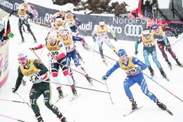 04.01.2018, Oberstdorf, Germany (GER): Giandomenico Salvadori (ITA), Sindre Bjoernestad Skar (NOR), Andrew Musgrave (GBR), (l-r)  - FIS world cup cross-country, tour de ski, mass men, Oberstdorf (GER). www.nordicfocus.com. © Modica/NordicFocus. Every downloaded picture is fee-liable.