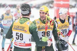 04.01.2018, Oberstdorf, Germany (GER): Janosch Brugger (GER), Andreas Katz (GER), (l-r)  - FIS world cup cross-country, tour de ski, mass men, Oberstdorf (GER). www.nordicfocus.com. © Modica/NordicFocus. Every downloaded picture is fee-liable.