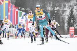 04.01.2018, Oberstdorf, Germany (GER): Maurice Manificat (FRA), Jens Burman (SWE), (l-r)  - FIS world cup cross-country, tour de ski, mass men, Oberstdorf (GER). www.nordicfocus.com. © Modica/NordicFocus. Every downloaded picture is fee-liable.