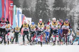 04.01.2018, Oberstdorf, Germany (GER): Thomas Bing (GER), Lucas Boegl (GER), Martin Johnsrud Sundby (NOR), Didrik Toenseth (NOR), (l-r)  - FIS world cup cross-country, tour de ski, mass men, Oberstdorf (GER). www.nordicfocus.com. © Modica/NordicFocus. Every downloaded picture is fee-liable.