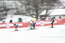 04.01.2018, Oberstdorf, Germany (GER): Martin Johnsrud Sundby (NOR), Didrik Toenseth (NOR), Dario Cologna (SUI), Candide Pralong (SUI), (l-r)  - FIS world cup cross-country, tour de ski, mass men, Oberstdorf (GER). www.nordicfocus.com. © Modica/NordicFocus. Every downloaded picture is fee-liable.