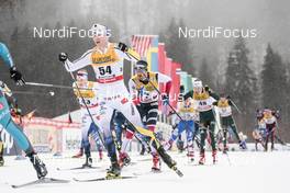 04.01.2018, Oberstdorf, Germany (GER): Oskar Svensson (SWE), Hans Christer Holund (NOR), (l-r)  - FIS world cup cross-country, tour de ski, mass men, Oberstdorf (GER). www.nordicfocus.com. © Modica/NordicFocus. Every downloaded picture is fee-liable.