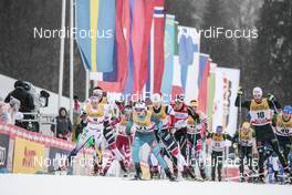04.01.2018, Oberstdorf, Germany (GER): Marcus Hellner (SWE), Clement Parisse (FRA), Dario Cologna (SUI), Thomas Bing (GER), (l-r)  - FIS world cup cross-country, tour de ski, mass men, Oberstdorf (GER). www.nordicfocus.com. © Modica/NordicFocus. Every downloaded picture is fee-liable.