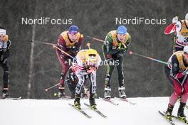 04.01.2018, Oberstdorf, Germany (GER): Dominik Baldauf (AUT), Alexander Bolshunov (RUS), Lucas Boegl (GER), (l-r)  - FIS world cup cross-country, tour de ski, mass men, Oberstdorf (GER). www.nordicfocus.com. © Modica/NordicFocus. Every downloaded picture is fee-liable.