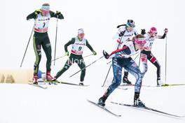 04.01.2018, Oberstdorf, Germany (GER): Nicole Fessel (GER), Sandra Ringwald (GER), Jessica Diggins (USA), Krista Parmakoski (FIN), (l-r)  - FIS world cup cross-country, tour de ski, mass women, Oberstdorf (GER). www.nordicfocus.com. © Modica/NordicFocus. Every downloaded picture is fee-liable.