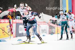 04.01.2018, Oberstdorf, Germany (GER): Sadie Bjornsen (USA), Silje Oeyre Slind (NOR), Anouk Faivre Picon (FRA), (l-r)  - FIS world cup cross-country, tour de ski, mass women, Oberstdorf (GER). www.nordicfocus.com. © Modica/NordicFocus. Every downloaded picture is fee-liable.