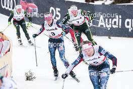 04.01.2018, Oberstdorf, Germany (GER): Jessica Diggins (USA), Nicole Fessel (GER), (l-r)  - FIS world cup cross-country, tour de ski, mass women, Oberstdorf (GER). www.nordicfocus.com. © Modica/NordicFocus. Every downloaded picture is fee-liable.