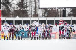 04.01.2018, Oberstdorf, Germany (GER): Krista Parmakoski (FIN), Ingvild Flugstad Oestberg (NOR), Heidi Weng (NOR), Anastasia Sedova (RUS), (l-r)  - FIS world cup cross-country, tour de ski, mass women, Oberstdorf (GER). www.nordicfocus.com. © Modica/NordicFocus. Every downloaded picture is fee-liable.