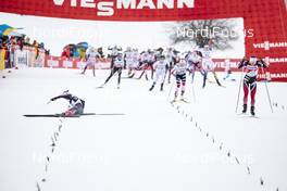 04.01.2018, Oberstdorf, Germany (GER): Heidi Weng (NOR), Ingvild Flugstad Oestberg (NOR), Maiken Caspersen Falla (NOR), (l-r)  - FIS world cup cross-country, tour de ski, mass women, Oberstdorf (GER). www.nordicfocus.com. © Modica/NordicFocus. Every downloaded picture is fee-liable.