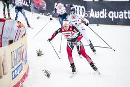 04.01.2018, Oberstdorf, Germany (GER): Ingvild Flugstad Oestberg (NOR), Krista Parmakoski (FIN), (l-r)  - FIS world cup cross-country, tour de ski, mass women, Oberstdorf (GER). www.nordicfocus.com. © Modica/NordicFocus. Every downloaded picture is fee-liable.