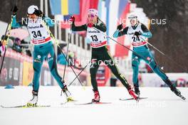 04.01.2018, Oberstdorf, Germany (GER): Coraline Thomas Hugue (FRA), Stefanie Boehler (GER), Aurore Jean (FRA), (l-r)  - FIS world cup cross-country, tour de ski, mass women, Oberstdorf (GER). www.nordicfocus.com. © Modica/NordicFocus. Every downloaded picture is fee-liable.