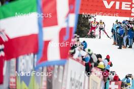 07.01.2018, Val di Fiemme, Italy (ITA): Alex Harvey (CAN), Martin Johnsrud Sundby (NOR), (l-r)  - FIS world cup cross-country, tour de ski, final climb men, Val di Fiemme (ITA). www.nordicfocus.com. © Modica/NordicFocus. Every downloaded picture is fee-liable.
