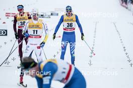 06.01.2018, Val di Fiemme, Italy (ITA): Stanislav Volzhentsev (RUS), Marcus Hellner (SWE), Dietmar Noeckler (ITA), (l-r)  - FIS world cup cross-country, tour de ski, mass men, Val di Fiemme (ITA). www.nordicfocus.com. © Modica/NordicFocus. Every downloaded picture is fee-liable.