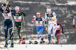 06.01.2018, Val di Fiemme, Italy (ITA): Stefanie Boehler (GER), Petra Novakova (CZE), (l-r)  - FIS world cup cross-country, tour de ski, mass women, Val di Fiemme (ITA). www.nordicfocus.com. © Modica/NordicFocus. Every downloaded picture is fee-liable.