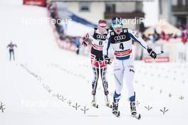 06.01.2018, Val di Fiemme, Italy (ITA): Krista Parmakoski (FIN), Teresa Stadlober (AUT), (l-r)  - FIS world cup cross-country, tour de ski, mass women, Val di Fiemme (ITA). www.nordicfocus.com. © Modica/NordicFocus. Every downloaded picture is fee-liable.