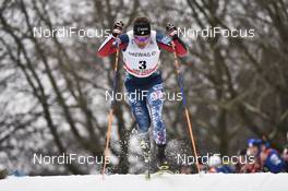 13.01.2018, Dresden, Germany (GER): Simeon Hamilton (USA) - FIS world cup cross-country, individual sprint, Dresden (GER). www.nordicfocus.com. © Thibaut/NordicFocus. Every downloaded picture is fee-liable.
