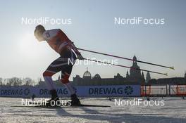 14.01.2018, Dresden, Germany (GER): Johannes Hoesflot Klaebo (NOR) - FIS world cup cross-country, team sprint, Dresden (GER). www.nordicfocus.com. © Thibaut/NordicFocus. Every downloaded picture is fee-liable.