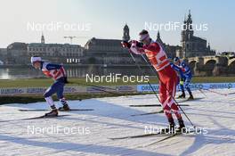 14.01.2018, Dresden, Germany (GER): Bob Thompson (CAN), James Clugnet (GBR) - FIS world cup cross-country, team sprint, Dresden (GER). www.nordicfocus.com. © Thibaut/NordicFocus. Every downloaded picture is fee-liable.