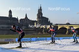 14.01.2018, Dresden, Germany (GER): Erwan Kaeser (SUI), Andrew Newell (USA) - FIS world cup cross-country, team sprint, Dresden (GER). www.nordicfocus.com. © Thibaut/NordicFocus. Every downloaded picture is fee-liable.