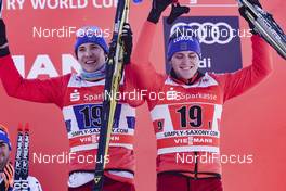 14.01.2018, Dresden, Germany (GER): Gleb Retivykh (RUS), Andrey Krasnov (RUS) - FIS world cup cross-country, team sprint, Dresden (GER). www.nordicfocus.com. © Thibaut/NordicFocus. Every downloaded picture is fee-liable.