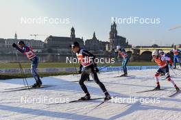 14.01.2018, Dresden, Germany (GER): Jovian Hediger (SUI), Dietmar Noeckler (ITA) - FIS world cup cross-country, team sprint, Dresden (GER). www.nordicfocus.com. © Thibaut/NordicFocus. Every downloaded picture is fee-liable.