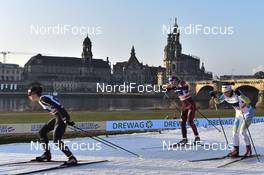 14.01.2018, Dresden, Germany (GER): Polina Kovaleva (RUS), Vesna Fabjan (SLO) - FIS world cup cross-country, team sprint, Dresden (GER). www.nordicfocus.com. © Thibaut/NordicFocus. Every downloaded picture is fee-liable.