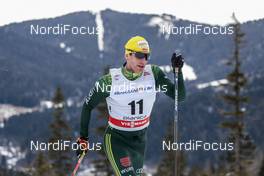 21.01.2018, Planica, Slovenia (SLO): Andreas Katz (GER) - FIS world cup cross-country, 15km men, Planica (SLO). www.nordicfocus.com. © Modica/NordicFocus. Every downloaded picture is fee-liable.