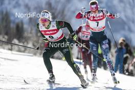 20.01.2018, Planica, Slovenia (SLO): Sandra Ringwald (GER), Sadie Bjornsen (USA), (l-r)  - FIS world cup cross-country, individual sprint, Planica (SLO). www.nordicfocus.com. © Modica/NordicFocus. Every downloaded picture is fee-liable.
