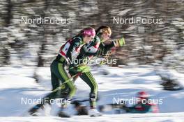 20.01.2018, Planica, Slovenia (SLO): Elisabeth Schicho (GER), Laura Gimmler (GER), (l-r)  - FIS world cup cross-country, individual sprint, Planica (SLO). www.nordicfocus.com. © Modica/NordicFocus. Every downloaded picture is fee-liable.