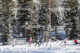 20.01.2018, Planica, Slovenia (SLO): Sandra Ringwald (GER), Krista Parmakoski (FIN), Maiken Caspersen Falla (NOR), Tatiana Aleshina (RUS), Linn Soemskar (SWE), (l-r)  - FIS world cup cross-country, individual sprint, Planica (SLO). www.nordicfocus.com. © Modica/NordicFocus. Every downloaded picture is fee-liable.