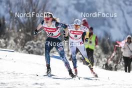 20.01.2018, Planica, Slovenia (SLO): Hanna Falk (SWE), Jessica Diggins (USA), (l-r)  - FIS world cup cross-country, individual sprint, Planica (SLO). www.nordicfocus.com. © Modica/NordicFocus. Every downloaded picture is fee-liable.
