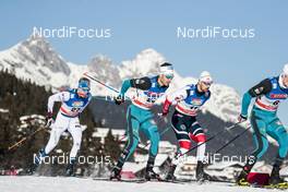 27.01.2018, Seefeld, Austria (AUT): Verneri Suhonen (FIN), Clement Arnault (FRA), Sondre Turvoll Fossli (NOR), (l-r)  - FIS world cup cross-country, individual sprint, Seefeld (AUT). www.nordicfocus.com. © Modica/NordicFocus. Every downloaded picture is fee-liable.
