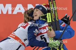28.01.2018, Seefeld, Austria (AUT): Jessica Diggins (USA), Ragnhild Haga (NOR) - FIS world cup cross-country, mass women, Seefeld (AUT). www.nordicfocus.com. © Thibaut/NordicFocus. Every downloaded picture is fee-liable.