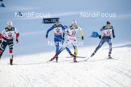 03.03.2018, Lahti, Finland (FIN): Anne Kjersti Kalvaa (NOR), Greta Laurent (ITA), Anna Dyvik (SWE), Ida Sargent (USA), (l-r)  - FIS world cup cross-country, individual sprint, Lahti (FIN). www.nordicfocus.com. © Modica/NordicFocus. Every downloaded picture is fee-liable.