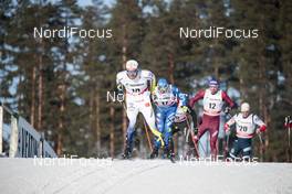 03.03.2018, Lahti, Finland (FIN): Karl-Johan Westberg (SWE), Francesco De Fabiani (ITA), Gleb Retivykh (RUS), (l-r)  - FIS world cup cross-country, individual sprint, Lahti (FIN). www.nordicfocus.com. © Modica/NordicFocus. Every downloaded picture is fee-liable.