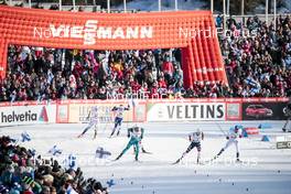 03.03.2018, Lahti, Finland (FIN): Baptiste Gros (FRA), Sindre Bjoernestad Skar (0), Ristomatti Hakola (FIN), Anton Persson (SWE), Andrew Musgrave (GBR), (l-r)  - FIS world cup cross-country, individual sprint, Lahti (FIN). www.nordicfocus.com. © Modica/NordicFocus. Every downloaded picture is fee-liable.
