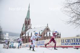 07.03.2018, Drammen, Norway (NOR): Erik Bjornsen (USA), Ristomatti Hakola (FIN), Alexander Panzhinskiy (RUS), (l-r)  - FIS world cup cross-country, individual sprint, Drammen (NOR). www.nordicfocus.com. © Modica/NordicFocus. Every downloaded picture is fee-liable.