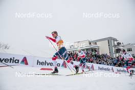 07.03.2018, Drammen, Norway (NOR): Johannes Hoesflot Klaebo (NOR), Paal Golberg (NOR), (l-r)  - FIS world cup cross-country, individual sprint, Drammen (NOR). www.nordicfocus.com. © Modica/NordicFocus. Every downloaded picture is fee-liable.
