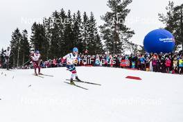 10.03.2018, Oslo, Norway (NOR): Dario Cologna (SUI), Maxim Vylegzhanin (RUS), Martin Johnsrud Sundby (NOR), (l-r)  - FIS world cup cross-country, mass men, Oslo (NOR). www.nordicfocus.com. © Modica/NordicFocus. Every downloaded picture is fee-liable.