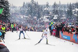 10.03.2018, Oslo, Norway (NOR): Kevin Bolger (USA), Filip Danielsson (SWE), (l-r), (l-r)  - FIS world cup cross-country, mass men, Oslo (NOR). www.nordicfocus.com. © Modica/NordicFocus. Every downloaded picture is fee-liable.