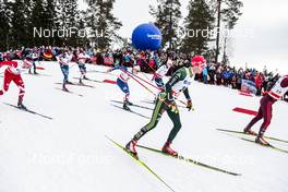 10.03.2018, Oslo, Norway (NOR): Andrew Musgrave (GBR), Florian Notz (GER), (l-r)  - FIS world cup cross-country, mass men, Oslo (NOR). www.nordicfocus.com. © Modica/NordicFocus. Every downloaded picture is fee-liable.