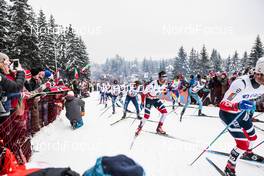 10.03.2018, Oslo, Norway (NOR): Scott Patterson (USA), Keishin Yoshida (JPN), Hans Christer Holund (NOR), Sjur Roethe (NOR), (l-r)  - FIS world cup cross-country, mass men, Oslo (NOR). www.nordicfocus.com. © Modica/NordicFocus. Every downloaded picture is fee-liable.