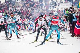 10.03.2018, Oslo, Norway (NOR): Simen Andreas Sveen (NOR), Dario Cologna (SUI), Maurice Manificat (FRA), Martin Johnsrud Sundby (NOR), (l-r)  - FIS world cup cross-country, mass men, Oslo (NOR). www.nordicfocus.com. © Modica/NordicFocus. Every downloaded picture is fee-liable.