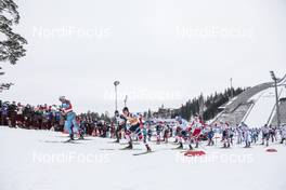 10.03.2018, Oslo, Norway (NOR): Start of the race   - FIS world cup cross-country, mass men, Oslo (NOR). www.nordicfocus.com. © Modica/NordicFocus. Every downloaded picture is fee-liable.